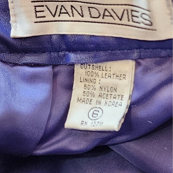 Vintage Soft Leather Knee Length Pencil Skirt High Waist Evan Davies 6 - Picture 6 of 6